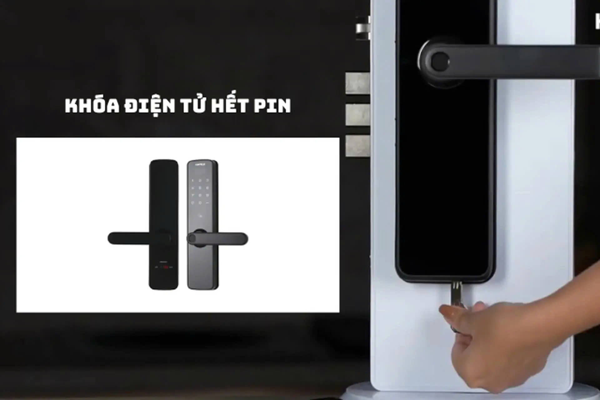 khóa cửa điện tử hết pin